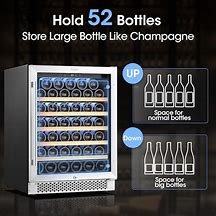 Yeego 24 in. Single Zone 52-Bottles Built-In Wine Cooler