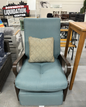 Ocean Blue Wicker outdoor recliner chair