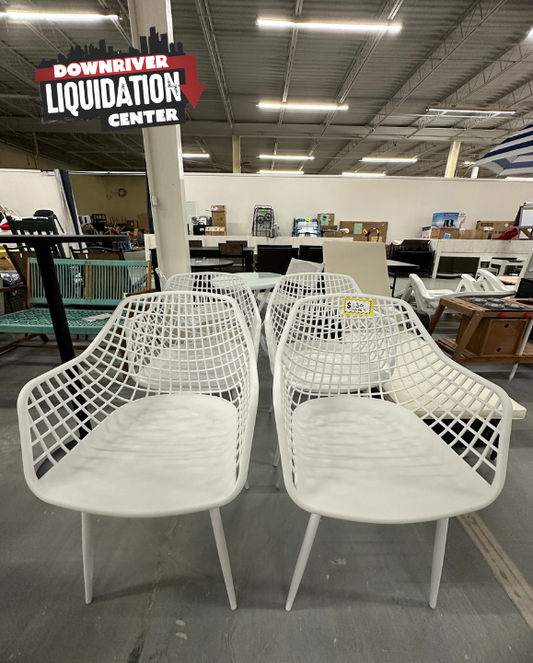 White Patio Chair Set of 4